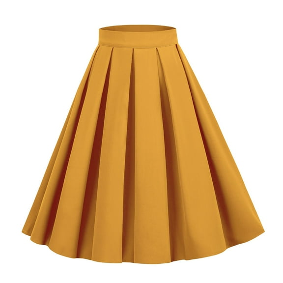 Women's Pleated Vintage Skirt Floral Print A Line Midi Skirts With Pockets plus Size Pencil Skirt Leather Skirt for Women Tan Skirt Leopard Print Skirt Checke Skirt Tight Denim Skirt Denim Skirt Women