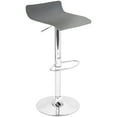 thumbnail image 2 of Ale Contemporary Adjustable Barstool in Grey PU Leather by LumiSource - Set of 2, 2 of 7