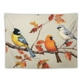 thumbnail image 5 of Nawypu Home Wall Tapestry Art Watercolor Animal Birds Stand On Maple Tree Branch Painting, 5 of 6