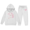 thumbnail image 4 of Toddler Outfits for Girls Fall Cute Print Trendy Long Sleeve Pullover Hoodie Sweatshirt and Jogger Sweatpants Clothing 2-3 Years, 4 of 4