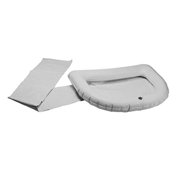 Inflatable shampoo basin, crescent