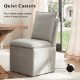 thumbnail image 7 of Usaint Upholstered Dining Chair with Casters and Storage, Fabric Chair for Dining Room, Home Office and Living Room, Set of 2, Light Gray, 7 of 7
