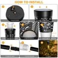 thumbnail image 3 of 4PCS Solaire Alimenté Extérieur Lampe de Pelouse Évidé Conception Sensible Lumière Contrôle / Résistance à l'Eau IP55 / Intégré 600mAh Cellule Rechargeable pour Patio Jardin Décoration de Mariage, 3 of 7