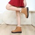 thumbnail image 3 of Botas de nieve Botas de tobillo impermeables Mujeres acogedoras con cordones Moda para caminar Senderismo, 3 of 9