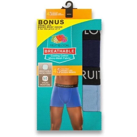 Fruit Of The Loom New Bonus Pack Men S Breathable Assorted