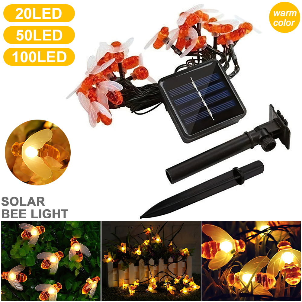 Details about   2 Pack Solar String Lights Outdoor 16.4Ft 50LEDS Starbright IP65 Waterproof Wire 
