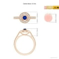 thumbnail image 5 of ANGARA Natural Vintage Style Sapphire Halo Ring with Milgrain Detailing in 14K Rose Gold for Women (Size-3.5mm) | September Birthstone, Anniversary, Jewelry Gift for Women | Natural Sapphire Ring, 5 of 9