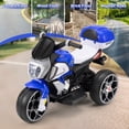 thumbnail image 6 of Erivess Kids Electric Motorcycle, 3 Wheel Ride on Trike for Boys Girls Ages 3-8, 6V Battery Powered Motorbike with LED Headlights and Storage Trunk, Blue Toddler Toy Car, Max Load 66 lbs, 6 of 6
