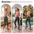 thumbnail image 6 of Kdymod Lateral Rocking Fitness Stepper, Low Impact Portable Exercise Stepper, Workout Machine, Rock Stepper Machine with Digital Monitor & Resistance Bands,Pink, 6 of 9