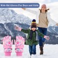 thumbnail image 7 of Springcorner 1 Pair Kids Snow Ski Gloves,Waterproof Kids Winter Gloves, Cartoon Snow Mittens,Snow Gloves for Ourdoor for Boys Girls Toddler with Fleece Lining(Pink-7-9Years), 7 of 7