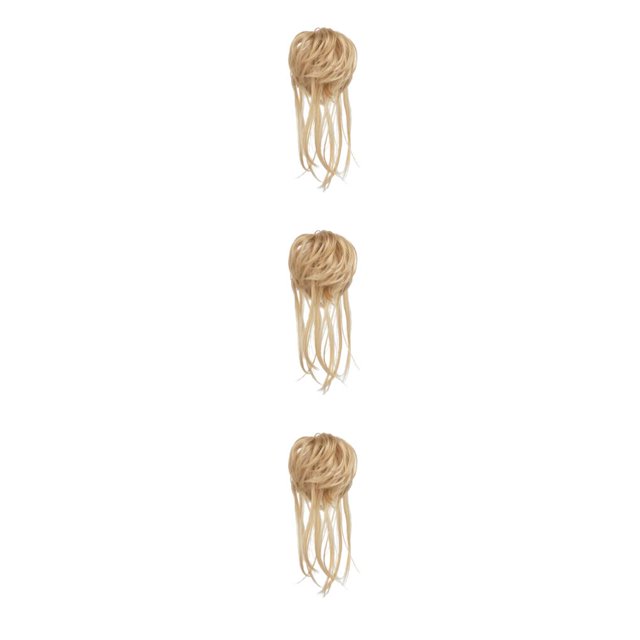Guardoinrt Chignon Bouclé pour Toute Occasion et Type de Cheveux en Matériaux Extension Queue de Cheval 27/613 3ensemble