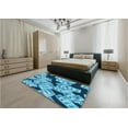 thumbnail image 5 of Ahgly Company Machine Washable Indoor Rectangle Transitional Blue Area Rugs, 8' x 12', 5 of 7