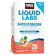 Liquid Labs, Rapid Hydration Electrolyte Drink Mix, Tropical Fruit, 20 Stick Packs, 0.25 oz (7 g) Each, Force Factor