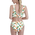 thumbnail image 3 of Picia Cute Carrot Women's High Waisted Bikini Scoop Neck Swimsuit Two Pieces Bathing Suit-Large, 3 of 8