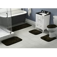 thumbnail image 2 of Garland Rug Traditional Washable Bath Rug Set, 5 Piece Set (2 Bath Rugs, Contour, Lid, & Runner) Chocolate, 2 of 7