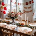 thumbnail image 5 of Orange Spring Floral Round 13 Inch Placemats Set of 6, Summer Botanical Watercolor Flower HeatResistant Non Slip Place Mats for Dining Table, Wipeable Braided Kitchen Table Mats for Housewarming, 5 of 9