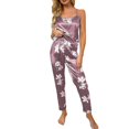 thumbnail image 1 of PENGXIANG Womens Pyjama Set Pyjamas en Soie Satin Longue 2pc Down Down Set Loungewear, 1 of 5