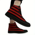 thumbnail image 5 of Coolcustomize Men's & Women's High-Top Sneakers, Black/Red Colorway, Cushioned Rubber Sole, Streetwear Shoes for Skateboarding, Edgy Fashion Footwear, Casual Walking, Artistic Design, Skater Culture, 5 of 10
