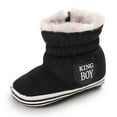 thumbnail image 5 of Toddler Boots Soft Non-Slip Sole Plush Lining Warm Winter Boots For Toddlers 0-18M, 5 of 6