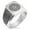 Silver, variant on Stainless Steel Hecate Greek Goddess of Magic Needle Stripe Pattern Biker Style Polished Ring