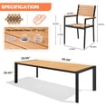 thumbnail image 4 of Crestlive Products 11-Piece Outdoor Dining Table Set for 10,Aluminum Patio Table and Chairs with Umbrella Hole, Brown, 4 of 13