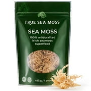 TrueSeaMoss Wildcrafted Irish Sea Moss Sun Dried Seaweed, 16 Oz