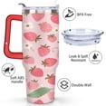 thumbnail image 3 of 40oz Fruity Kawaii Strawberry Tumbler - BPA-Free Insulated Travel Mug - Cartoon Berry & Flower Design for Health-Conscious Buyers, 3 of 9