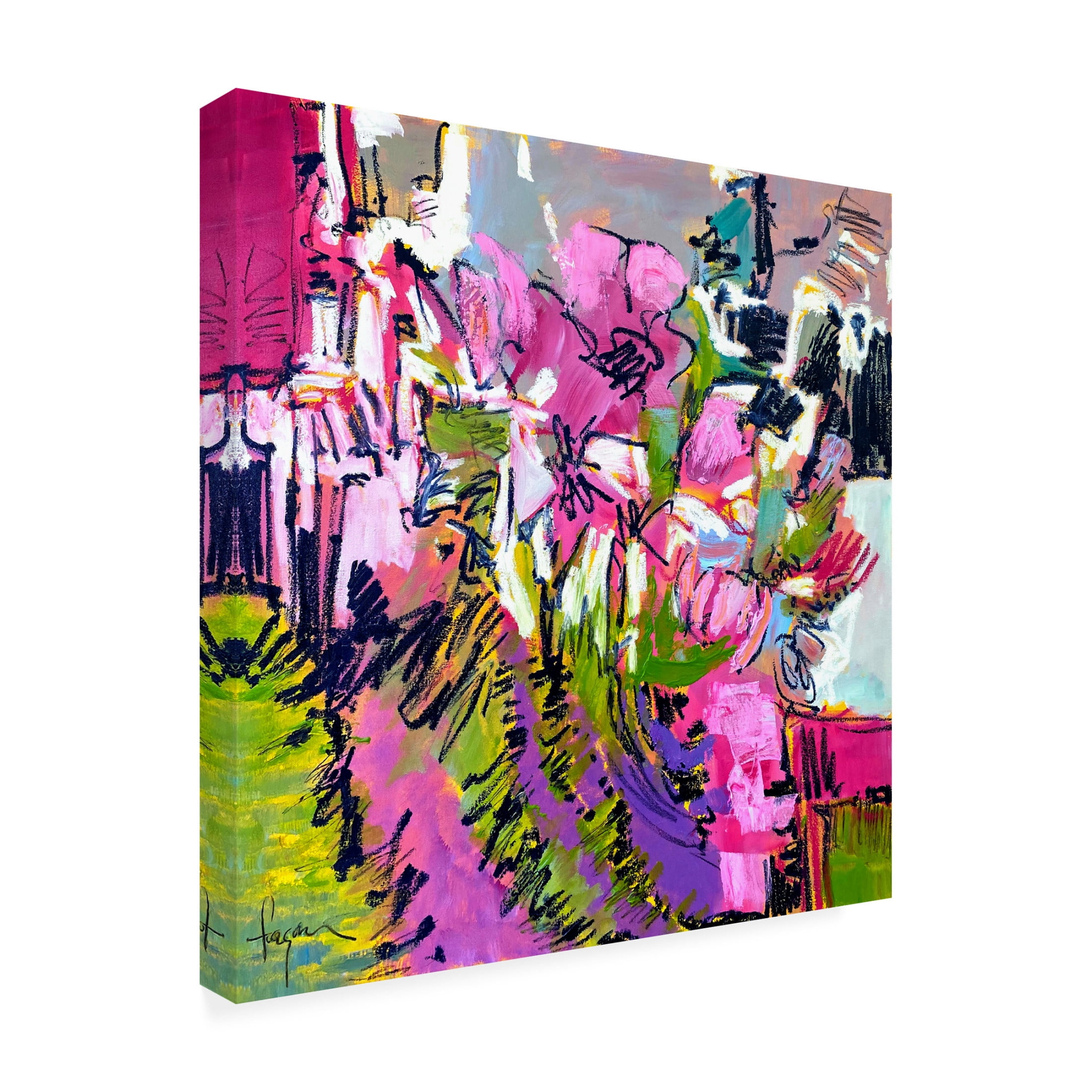 Canvas Wall Art - Dorothy Fagan 'A And To Everything There Is A Season Bloom I' Wall Art for Living Room, Bedroom, or Office Décor by Trademark Fine Art - 18 x 18 Inches