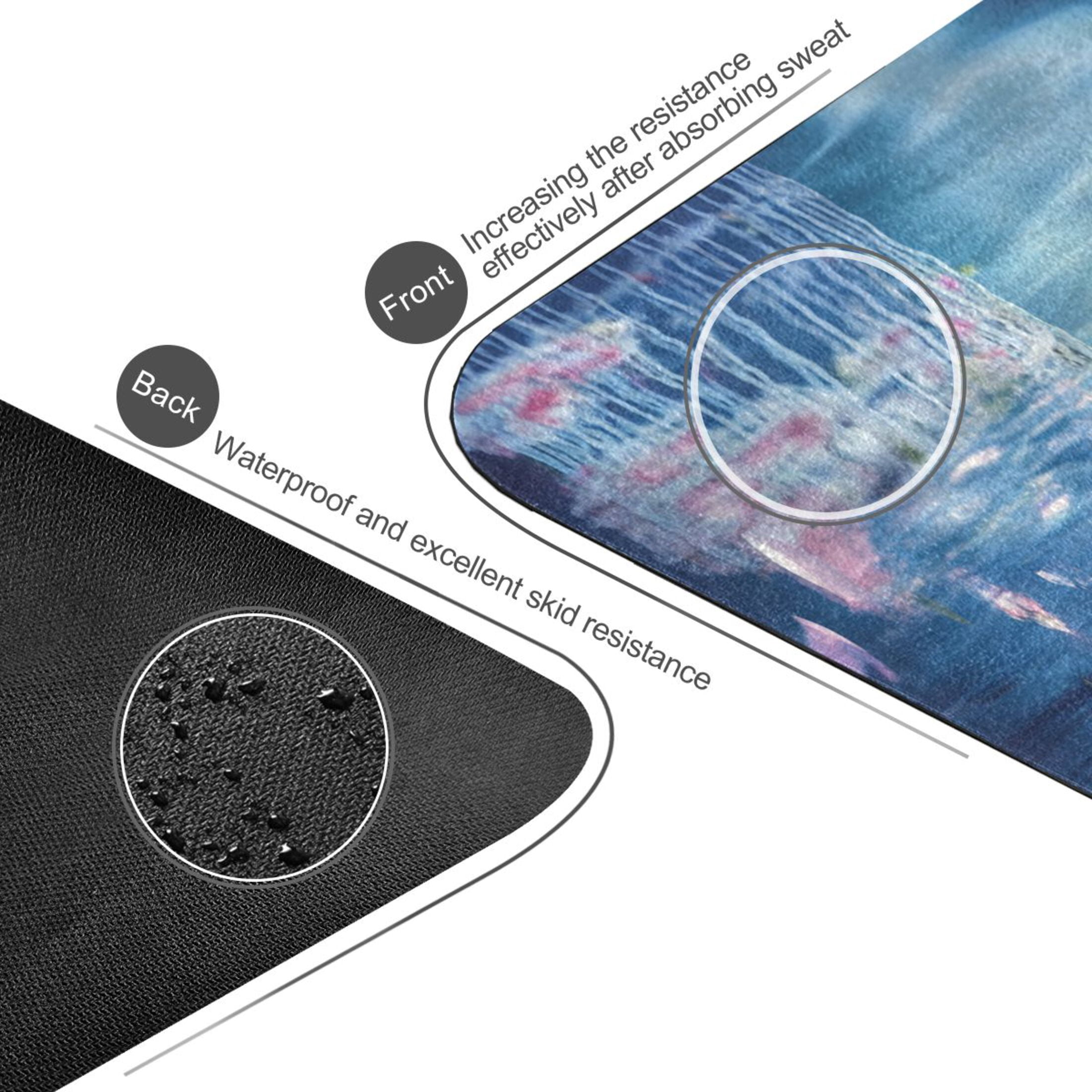 BZSMCE Yoga Mat Women Hummingbird Cage Flowers Moonlit Scene Fitness Mat