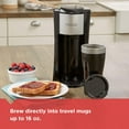 thumbnail image 3 of Black + Decker - Single-Serve Coffee Maker for Ground Coffee or Pods, Includes Insulated Cup, Black, 3 of 8