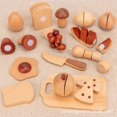 thumbnail image 3 of Natural Wood Children‘S Preschool Toys Fruits And Vegetables Simulation Play House Kitchenware Cognitive Wooden Model Gift, 3 of 6