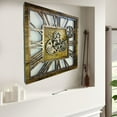 thumbnail image 3 of THE GEARS CLOCK Wall Clock with Real Moving Gears AM-LI_ 24 in Square Gold-Antique, 3 of 10