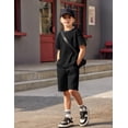 thumbnail image 3 of Arshiner Boys Drop Shoulder T-Shirt & Drawstring Waist Shorts Set Casual Summer Clothes, 3 of 6