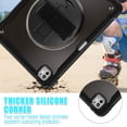 thumbnail image 7 of Dteck Case for iPad Pro 11 inch M4 2024,Military Grade Shockproof Silicone Cover 360° Rotatable Stand- Shoulder Strap- Handle- Pencil Holder,Black, 7 of 7