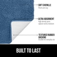 thumbnail image 2 of Bath Rug 24x17, Thick Soft Absorbent Chenille, Rubber Backing Quick Dry Microfiber Mats, Machine Washable Rugs for Shower Floor, Bathroom Runner Bathmat Accessories Decor, Blue, 2 of 6