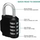 thumbnail image 3 of Combination Locker Padlock, 4 Digit Coded Padlock, Gym Lock, School Locker Lock, Weatherproof Combination Lock Outdoor (Black), 3 of 5