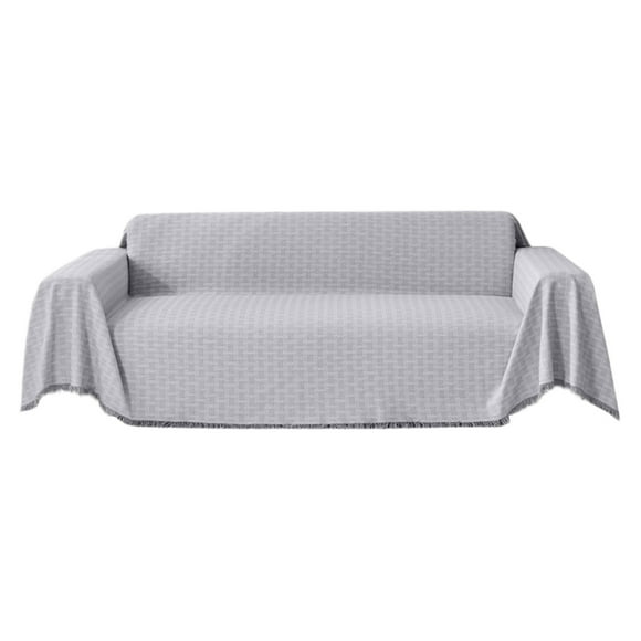 SLYNSHome Loveseat Cover Sheet Blanket,Gray Reversible Anti Slip Cushion Covers Sofa Furniture Decor Slipcovers Protector for Dogs Cats Pets