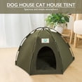 thumbnail image 5 of Tienda de campaña para gatos, perrera transpirable para perros y gatos, casa para perros, suministros para mascotas (verde militar M), 5 of 5