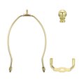 thumbnail image 4 of Uxcell 7.87 inch Lamp Harp Kit with Finial Lamp Shade Holder Gold Tone, 1 Set, 4 of 6
