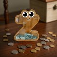 thumbnail image 2 of Saving Wooden Children's Letter Bank Customized for Boys and Girls with Initials Ideal for Birthday and Financial Education, 2 of 9