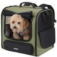 thumbnail image 1 of Mochila transportadora para mascotas Pecute Cat Dog Widen Space Verde Oscuro, 1 of 9