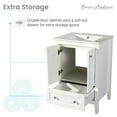 thumbnail image 3 of Cannes 24 in. White Bathroom Vanity With White, 3-Hole Ceramic Sink Top, 3 of 9