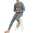thumbnail image 5 of American Trends Soft Mens Long Johns Thermal Underwear Two Piece Thermal Underwear Set for Men Light Grey 2XL, 5 of 6