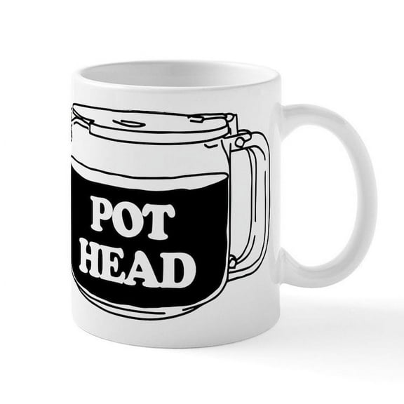 CafePress - Pot Head - 11 oz Ceramic Mug - Novelty Coffee Tea Cup