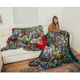 thumbnail image 6 of Marvel Spider-Man 60th Anniversary Special Edition Blue Sherpa Throw Blanket, 6 of 7