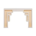 thumbnail image 2 of Suzie Cream & Rattan Console Table, 2 of 6