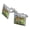 Silver, variant on Triceratops T-Rex Stegosaurus Jurassic Dinosaurs Square Cufflink Set - Silver or Gold