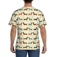 thumbnail image 2 of Naloa Dachshund Dog Men's T-Shirt Sport T-shirt Men's Basic Tee Casual Men's Shirt, Round Neck, Short Sleeves - X-Large, 2 of 5