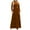 Brown, variant on IROINNID Long Dress for Women Formal Wedding Guest Formal Dress Winter Long Sleeve Crew Neck Solid Color Slim And Vintage Dress,Brown
