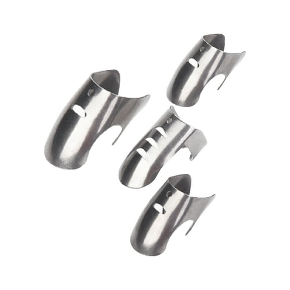 AYYUFE 4Pcs Finger Guards Food Grade Rust-proof Stainless Steel Finger Protector Slicing Chopping Avoid Hurting Tools for Home